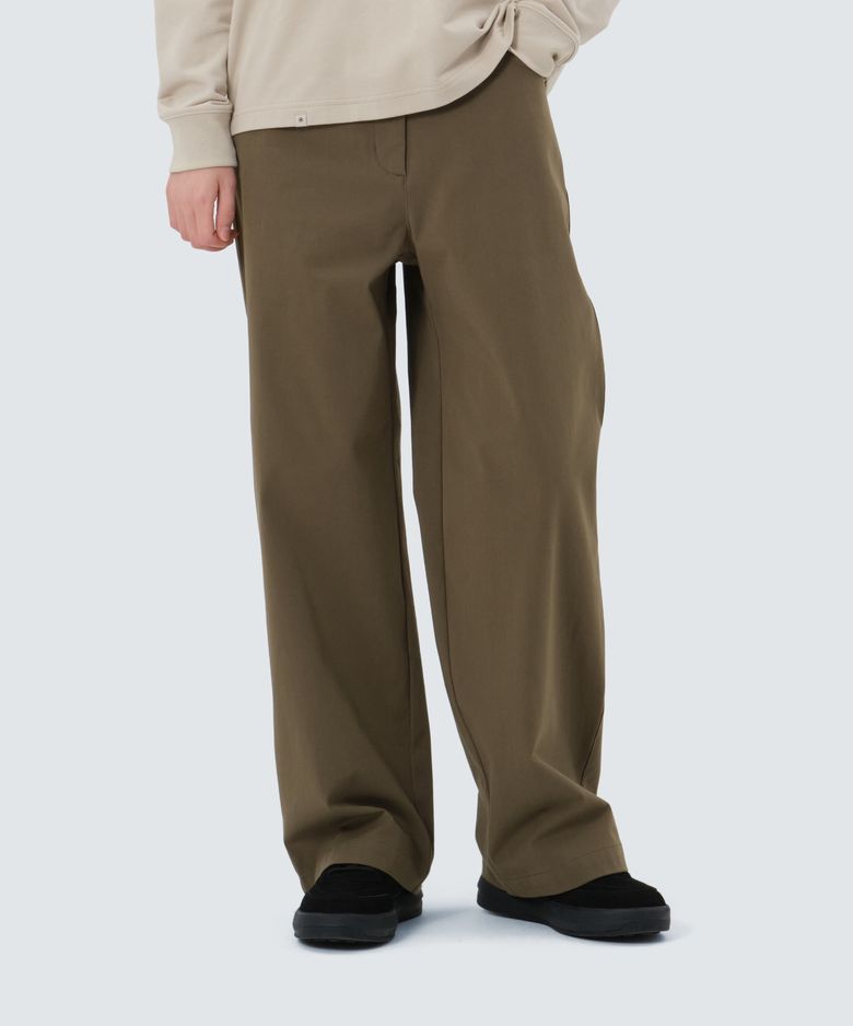 클랜드 여성 와이드 팬츠 (S25FWDPT91) Yellow Khaki