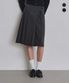 [우먼] 포멀 플리츠 미디 스커트 차콜 COWSK001CHARCOAL