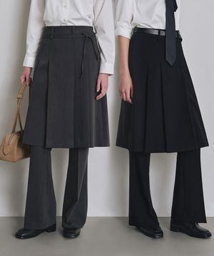 [SET] [우먼] 포멀 플리츠 미디 스커트 레이어드 부츠컷 슬랙스 COWSK001PT001
