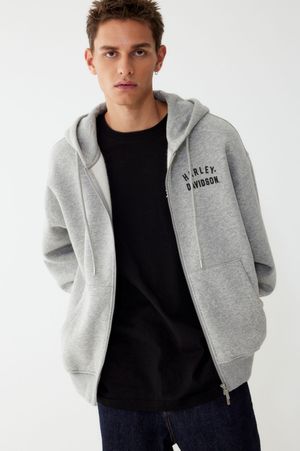 Authentic 후드집업 멜란지 그레이 HH15309401