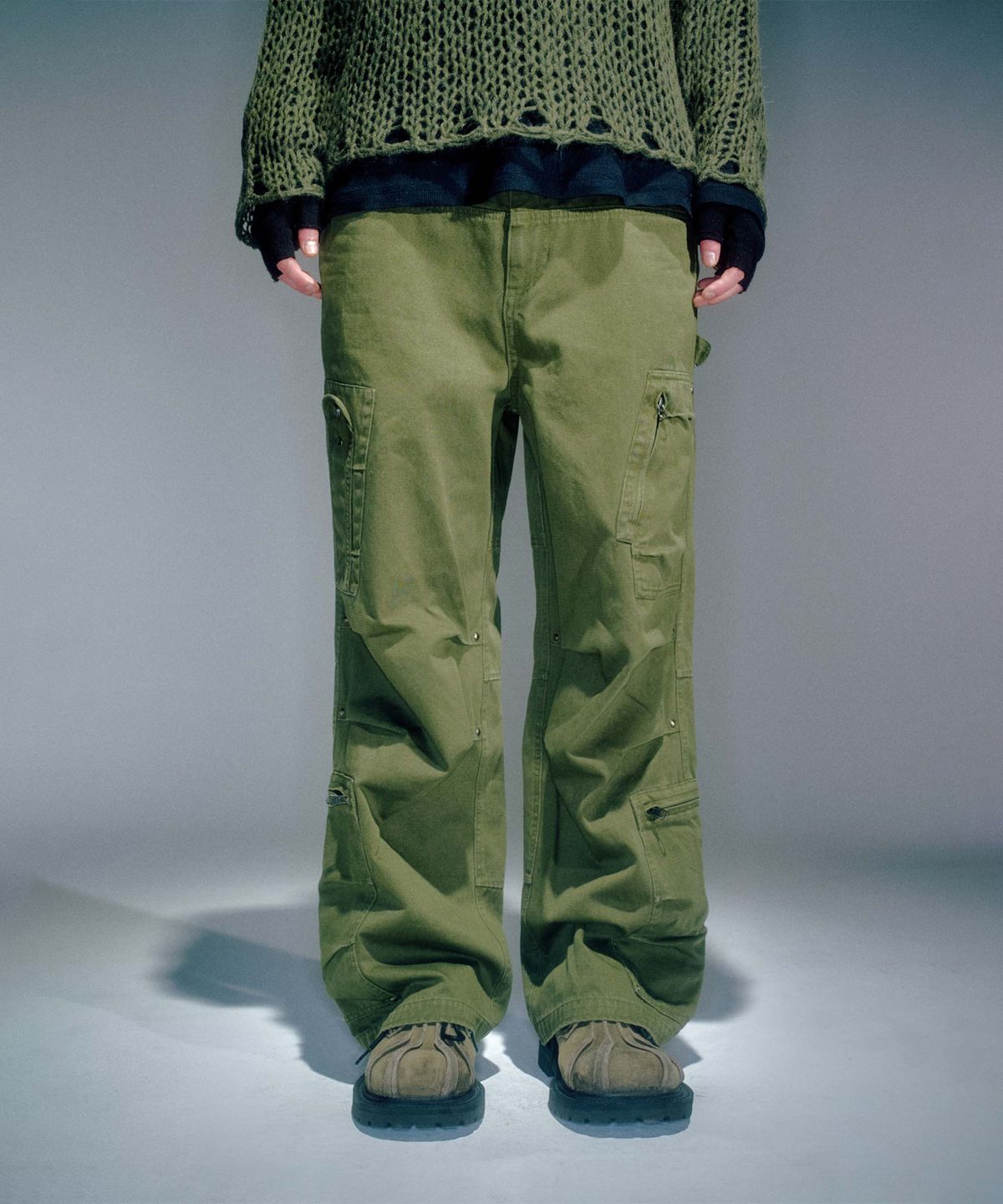 베이컨트 아카이브(VACANT ARCHIVE) MEN FEDRY WORK-PANTS KHAKI
