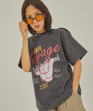 본 보야지 티셔츠_차콜