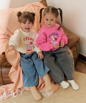 페스티벌솔리드맨투맨 핑크