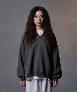 피그먼트 해비 아노락 사이드트임 맨투맨