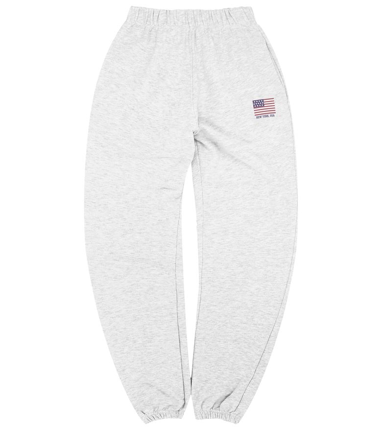 FLAG NEW YORK, USA SWEATPANTS (MELANGE WHITE)