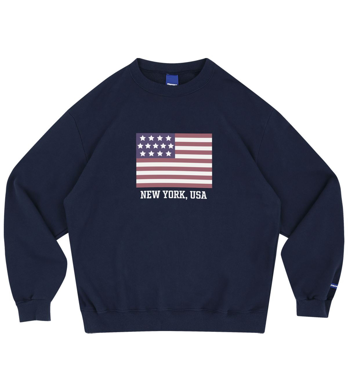 스텝온리(STAFFONLY) FLAG NEW YORK, USA SWEATSHIRTS (NAVY)