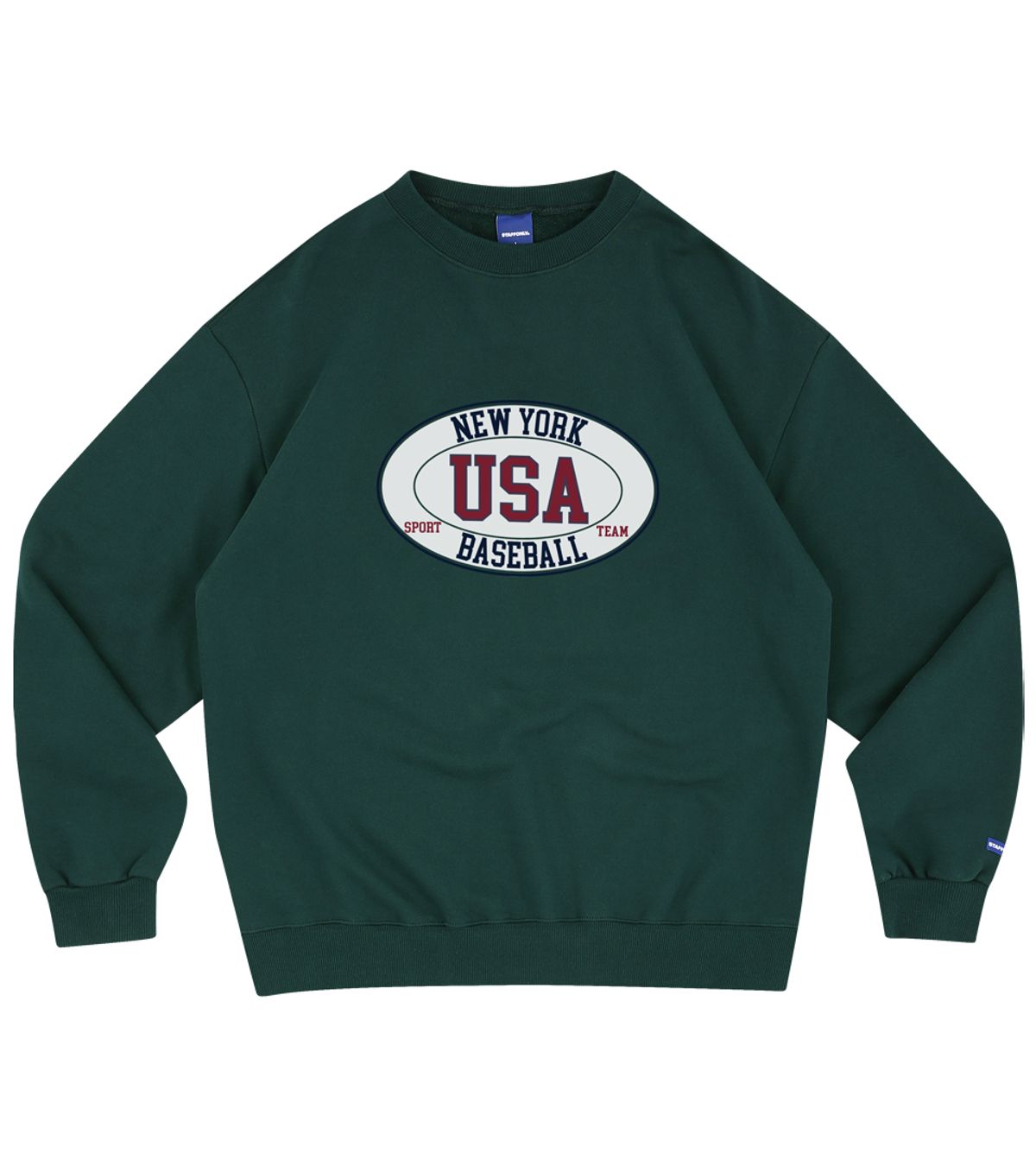스텝온리(STAFFONLY) NEW YORK USA BASEBALL SWEATSHIRTS (GREEN)