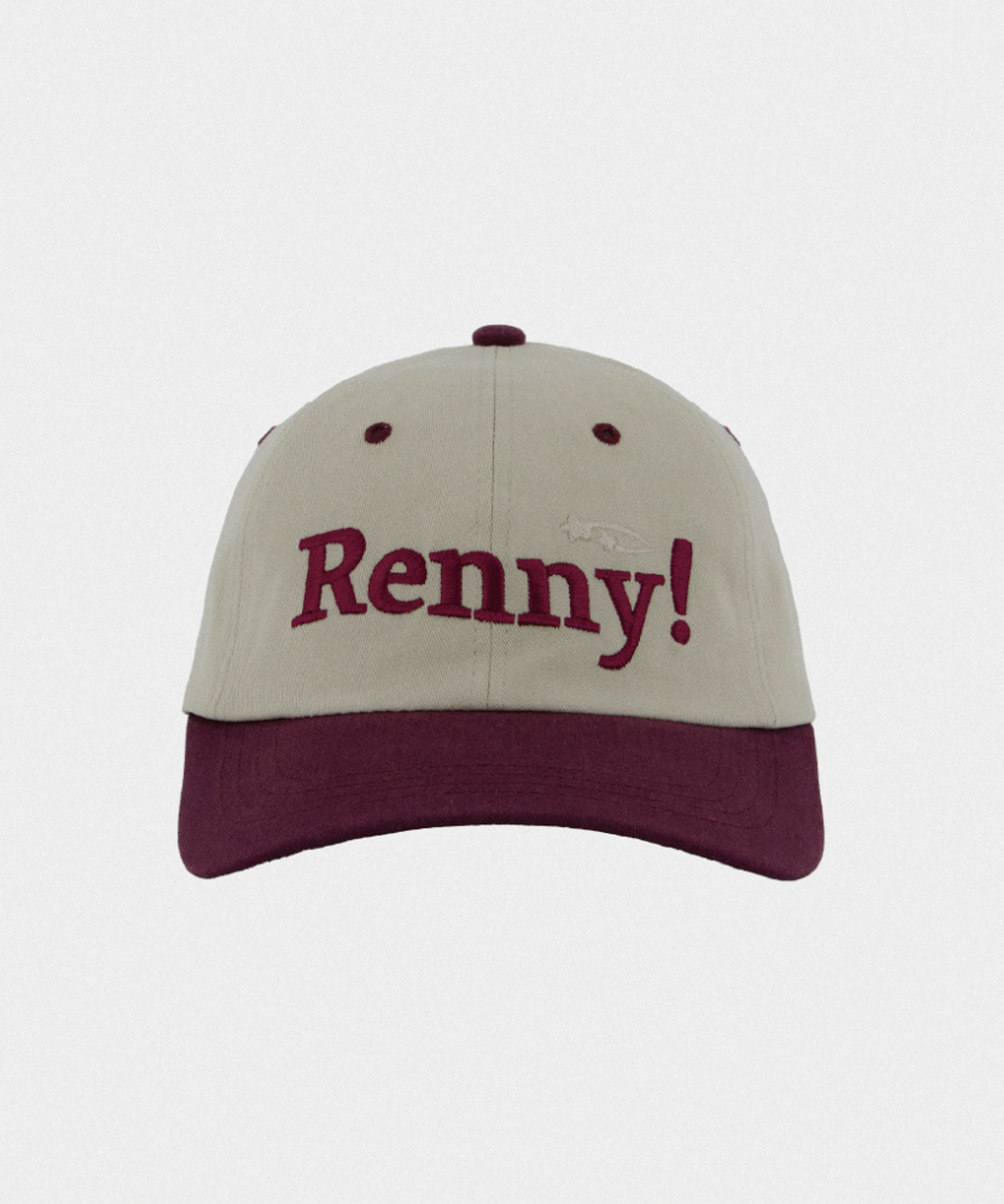 래니래니(RENNYRENNIE) RENNY TWO TONE LOGO BALL CAP [BEIGE AND WINE]