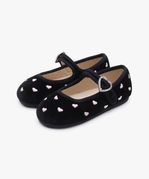 베이직 하트 도트 여아 구두