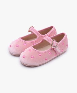 러브 하트 도트 여아 구두