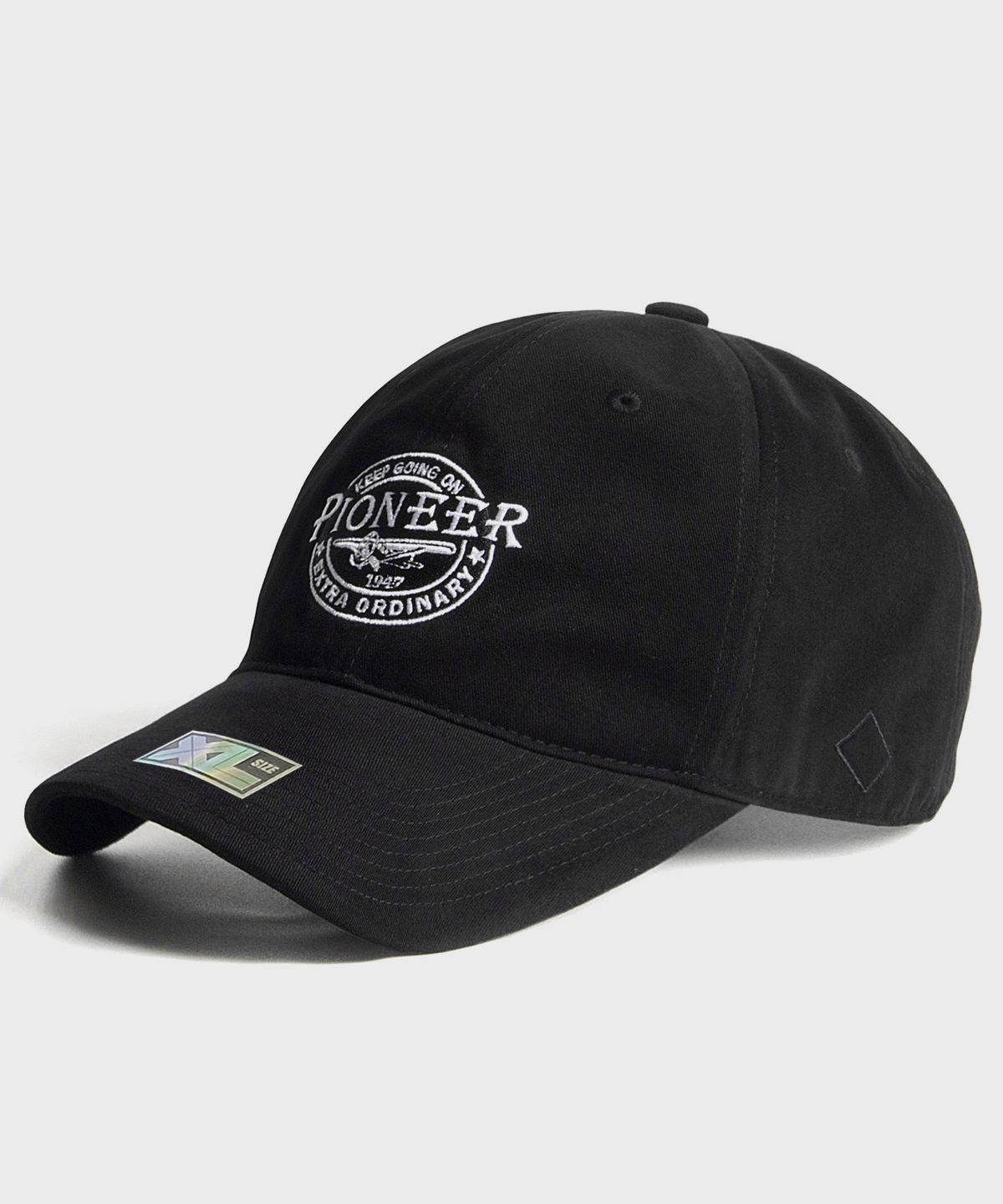 플래토(PLATEAU) 빅사이즈 피치원단 볼캡 XL PION CAP BLACK