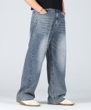 벌룬핏 와이드 데님 팬츠_중청