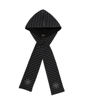 STRIPE HOOD MUFFLER [BLACK]