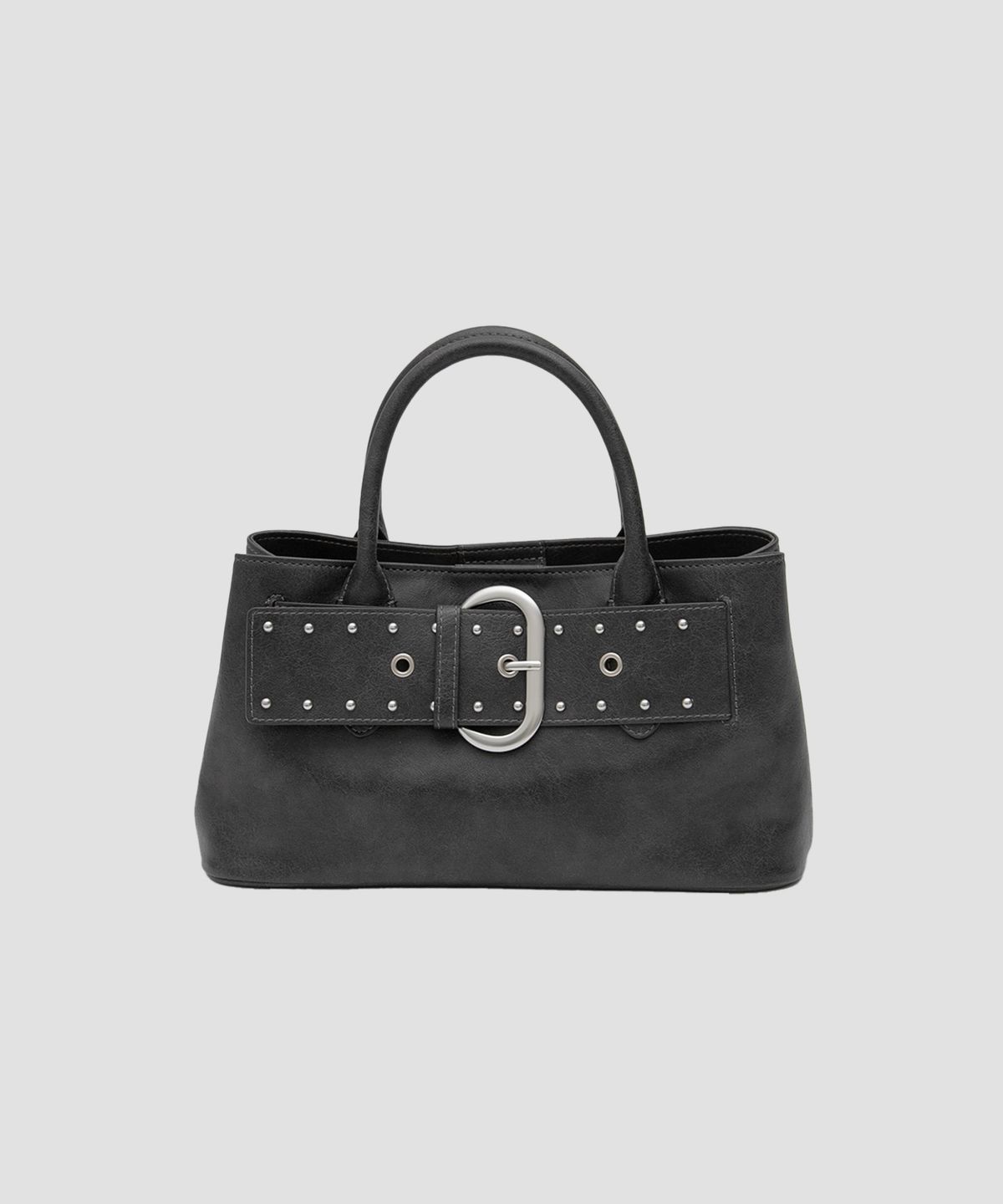 로라로라(ROLAROLA) LEATHER BUCKLE BAG BLACK
