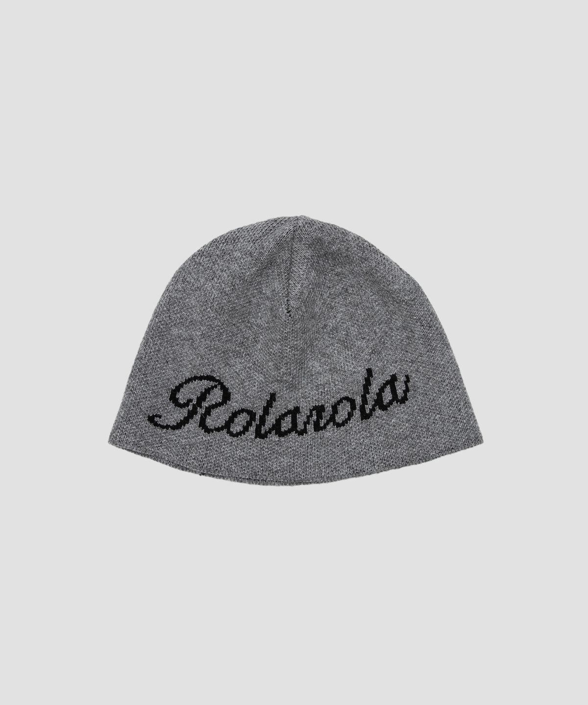 로라로라(ROLAROLA) LOGO JAQUARD BEANIE GRAY