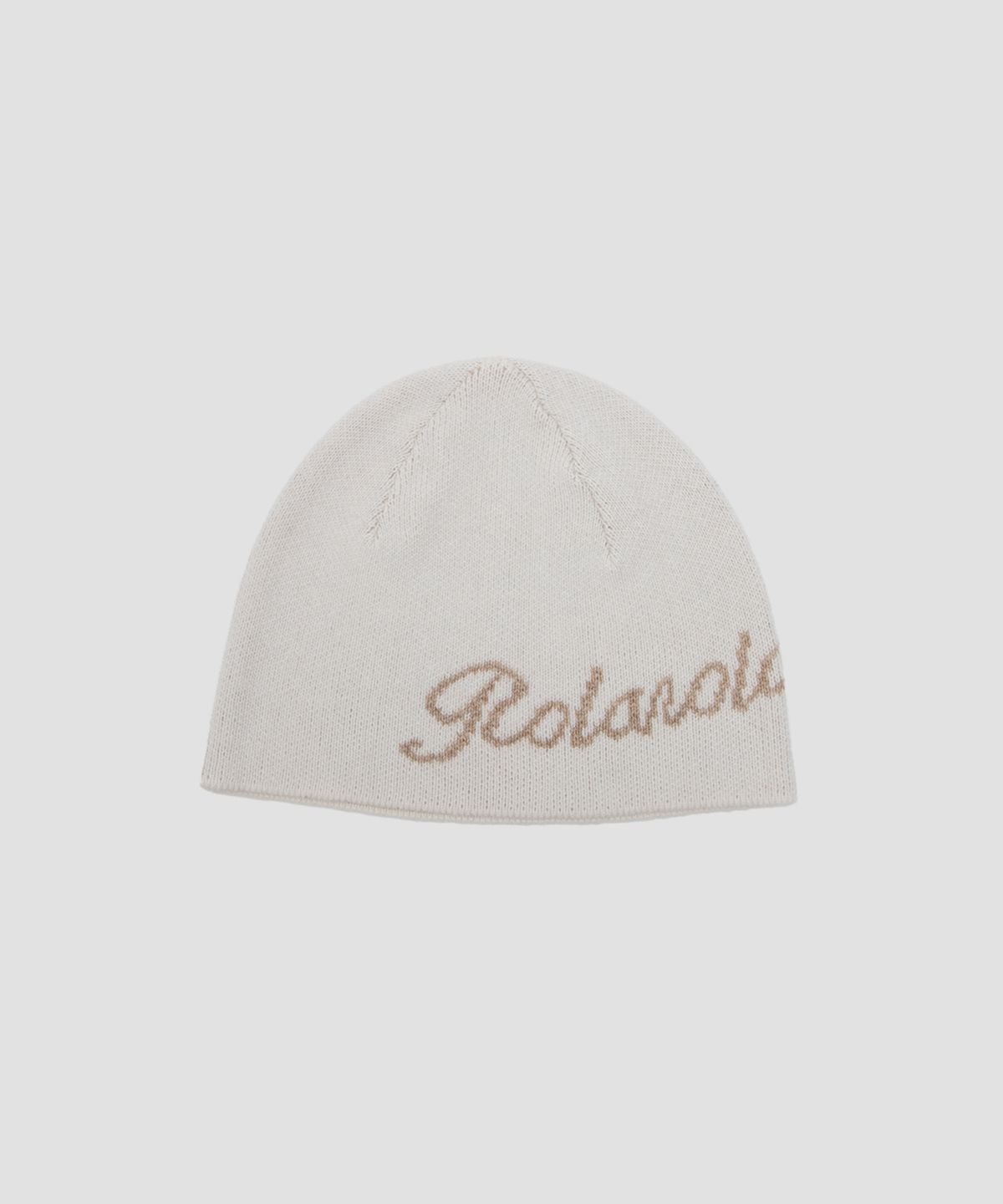 로라로라(ROLAROLA) LOGO JAQUARD BEANIE IVORY