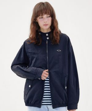 NOI1734 나일론 후드 윈드브레이커 (네이비)