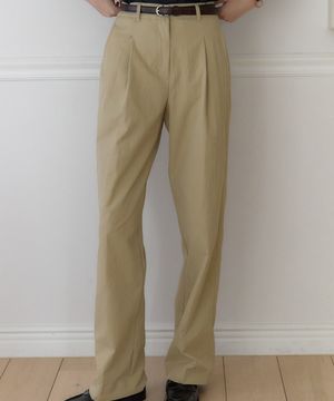 소프트 스트레치 원턱 치노팬츠 - 베이지