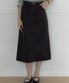소프트 스트레치 A라인 스커트 - 블랙