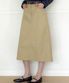 소프트 스트레치 A라인 스커트 - 베이지