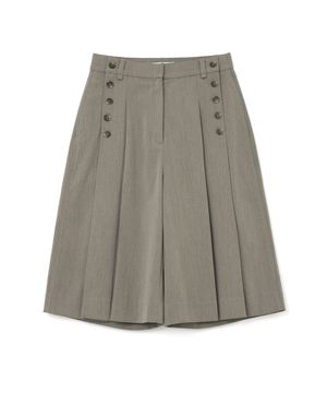 와이드 턱 큐롯 팬츠 [브라운]