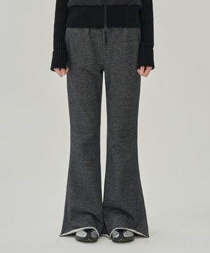 W 인시전 플레어 스웻 팬츠  (BLACK)