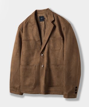 FAUX 스웨이드 블레이저 자켓_모카