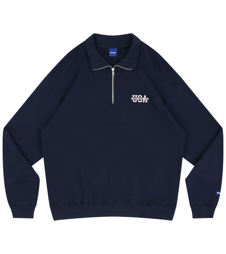 USA HALF ZIP-UP (NAVY)
