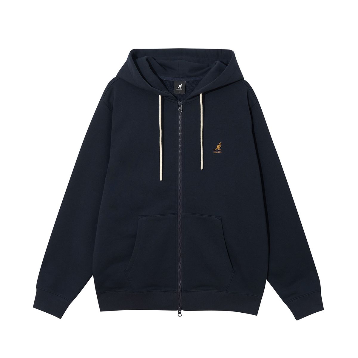 캉골(KANGOL) 캉골 클래식 로고 세미오버핏 집업 5140 네이비