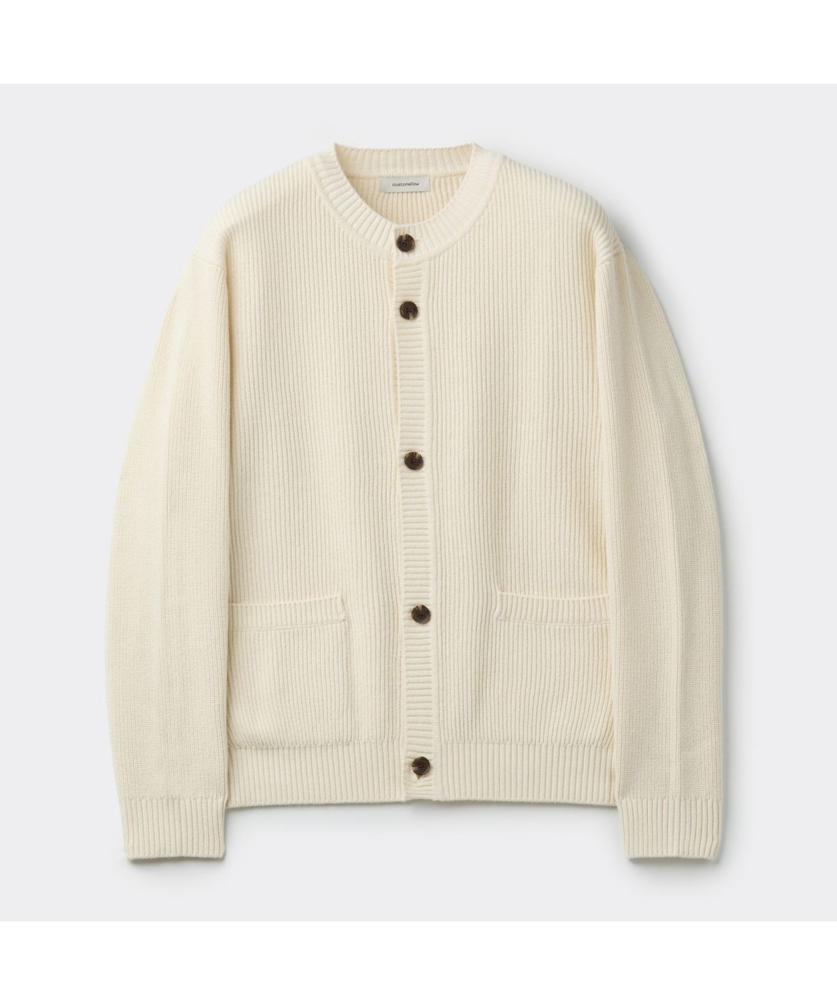 커스텀멜로우(CUSTOMELLOW) Ivory Cotton Round Cardigan C9WAW25701IVX