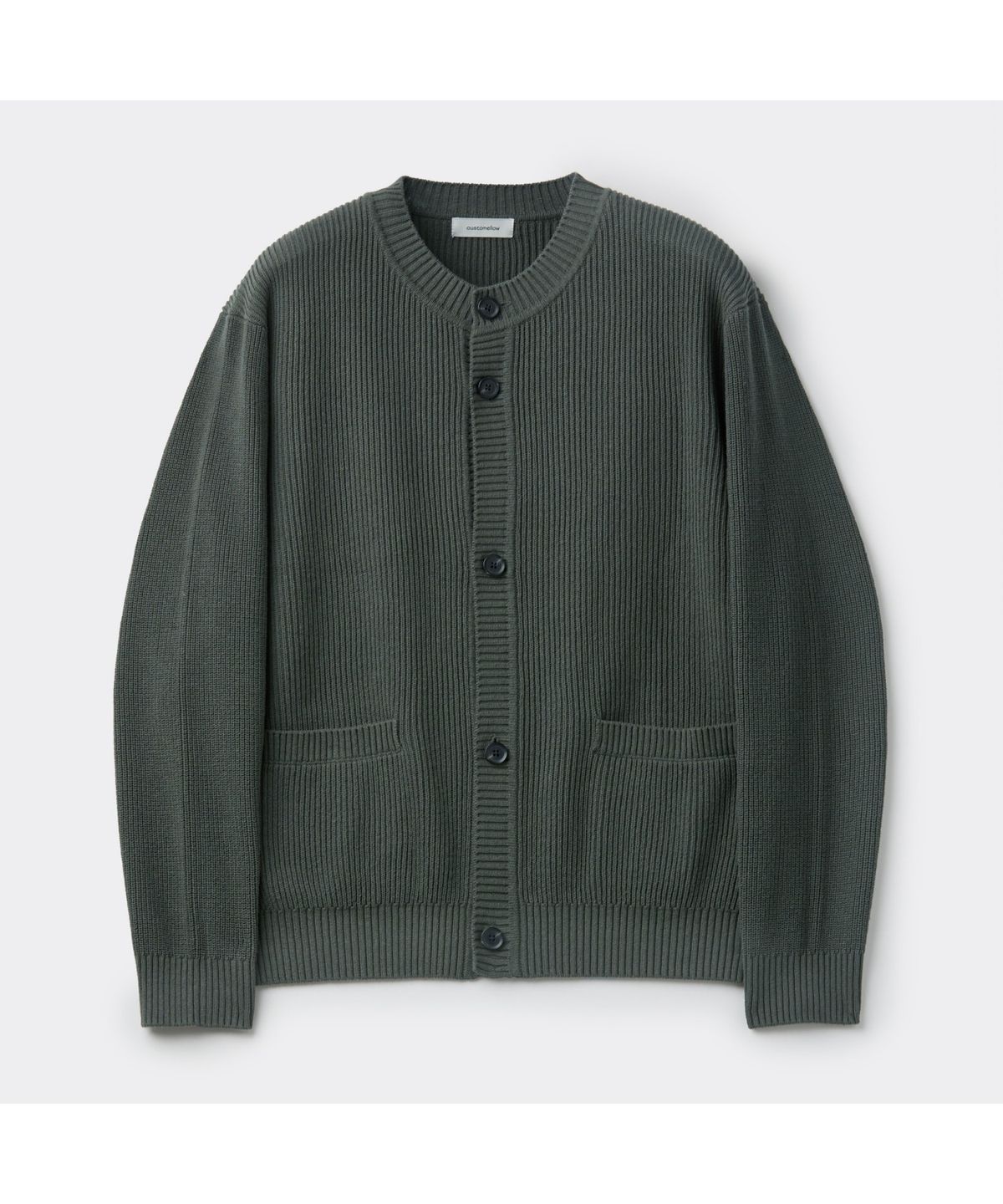 커스텀멜로우(CUSTOMELLOW) Khaki Cotton Round Cardigan C9WAW25701KHX