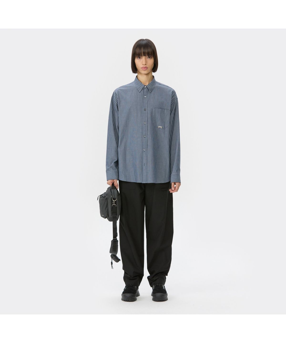 커스텀멜로우(CUSTOMELLOW) Black Cotton Fatigue Pants CWPAA25521BKX