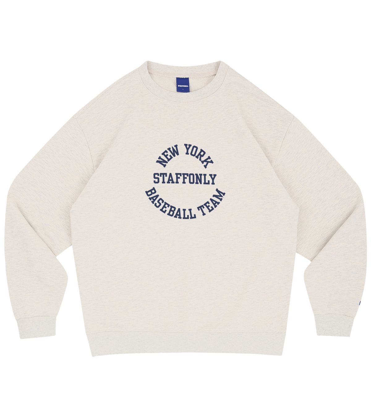 스텝온리(STAFFONLY) NEW YORK BASEBALL TEAM SWEATSHIRTS (MELANGE IVORY)