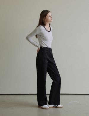 D-ring Strap Slacks (Black)