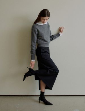 Belted skirt (Black)