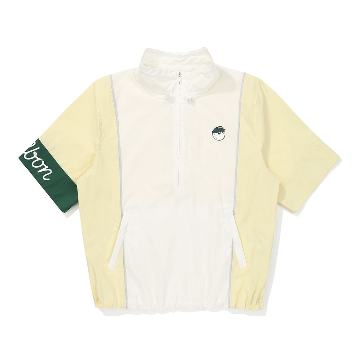 말본 골프(MALBON GOLF) 여성 컬러 블럭 반팔 아노락 LEMON YELLOW (WOMAN)