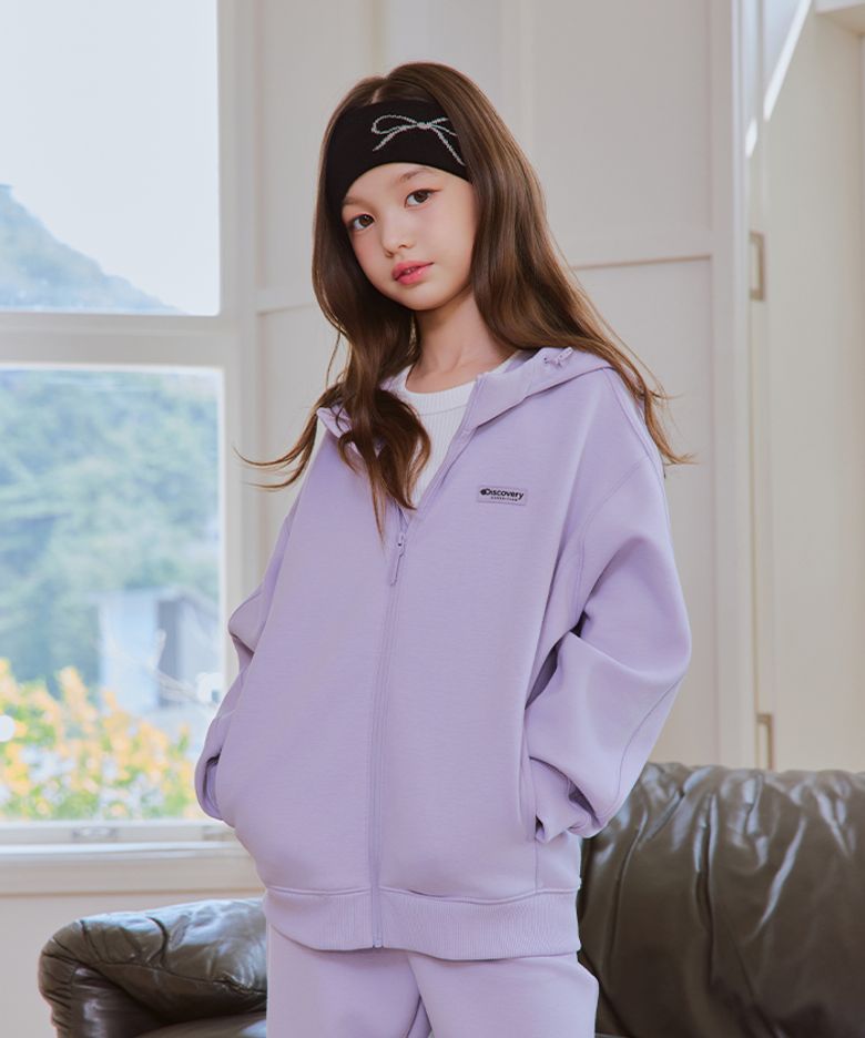 키즈 에센셜 후드 자켓 (L.VIOLET)