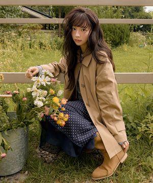 세미A라인 도트 스커트 OE5AS8130