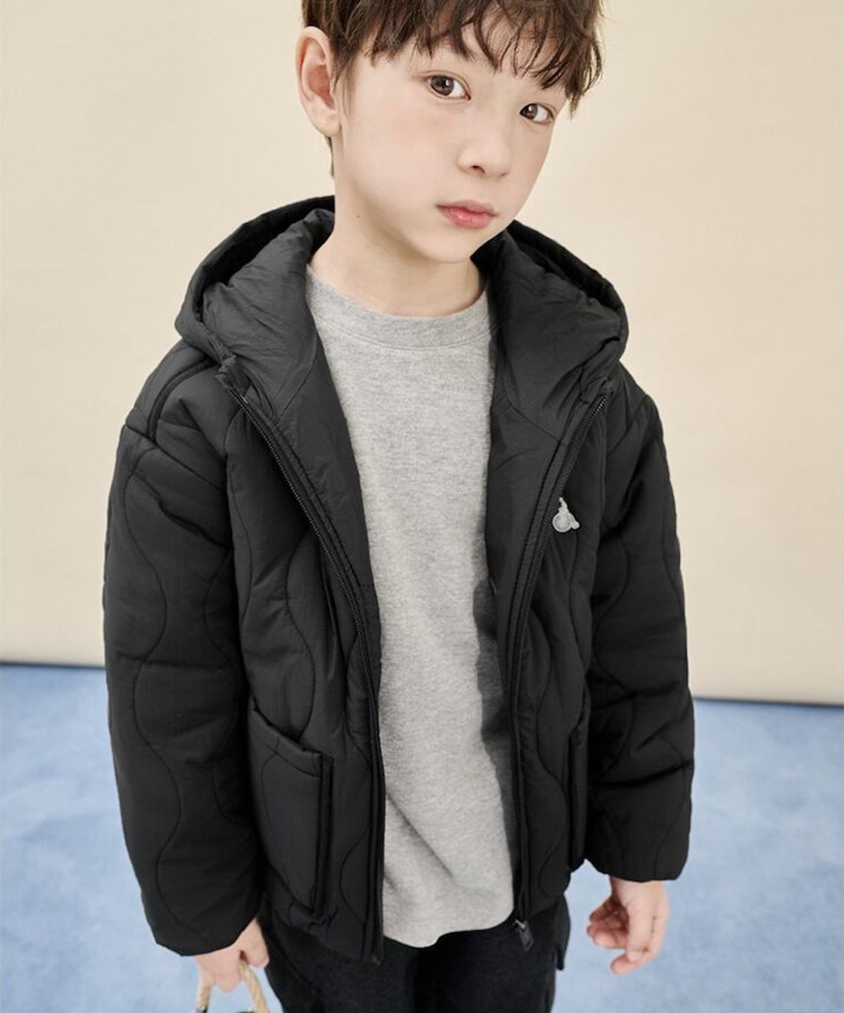 빈폴 키즈(BEANPOLE KIDS) 항아리 퀼팅 후드 패딩 점퍼  블랙 (BI5938U045) (BI5938U045)