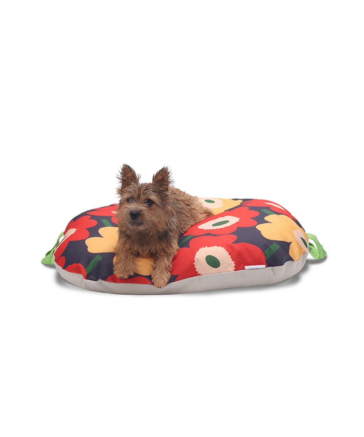 몽슈슈(MONCHOUCHOU) Big Flower Round Cushion Navy