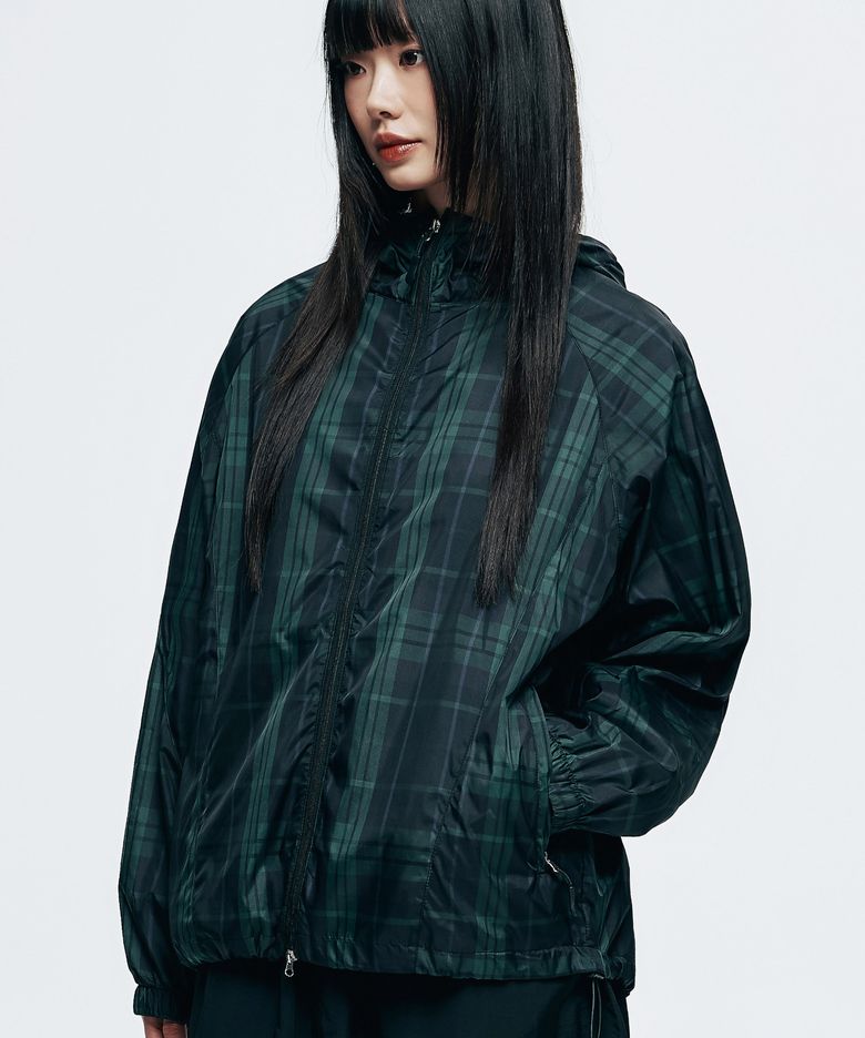 Green 체크 바람막이