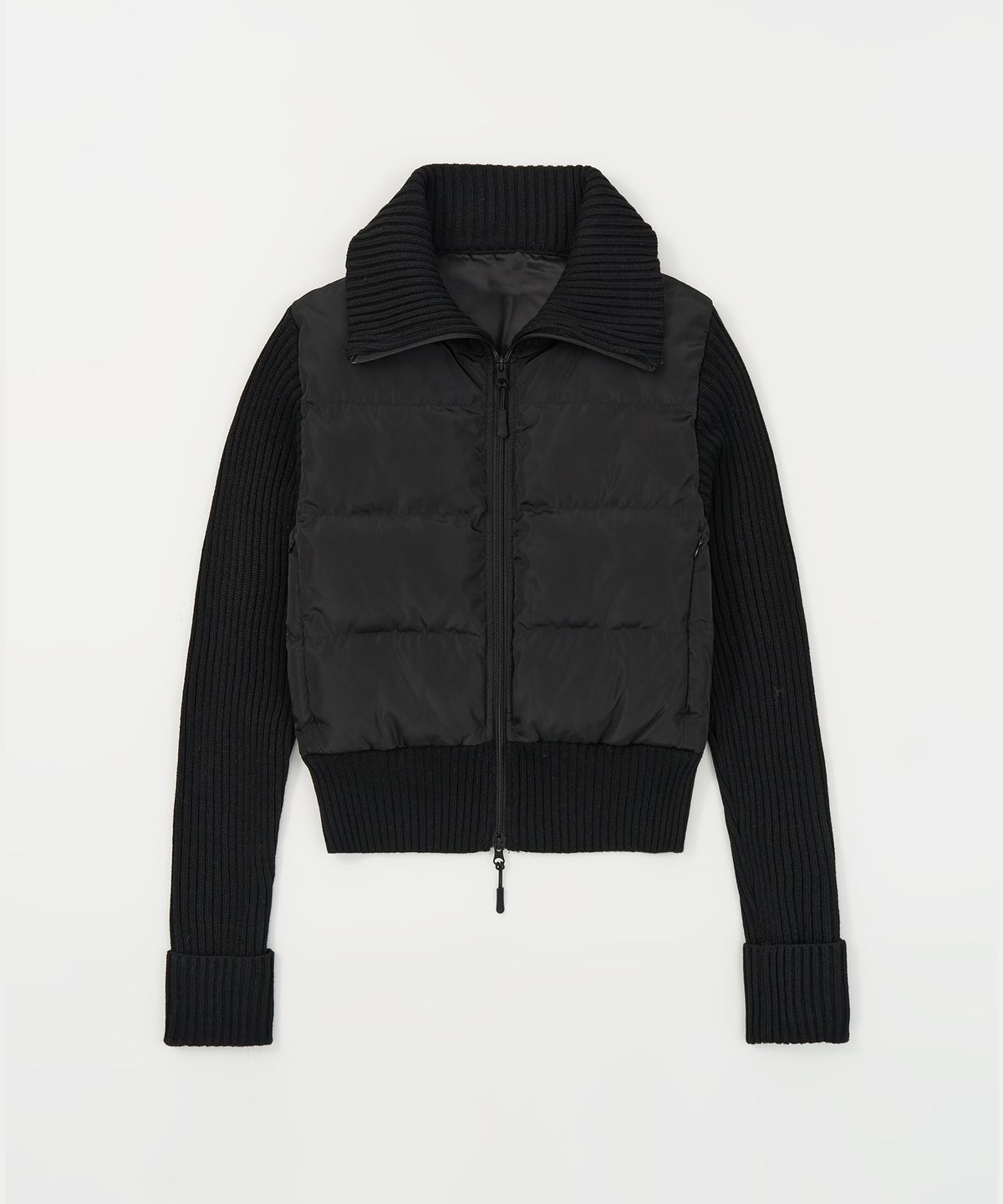 토피 우먼(TOFFEE WOMEN) W 니티드 슬리브 패디드 자켓 (BLACK)