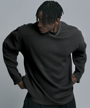 와플 루즈핏 롱슬리브