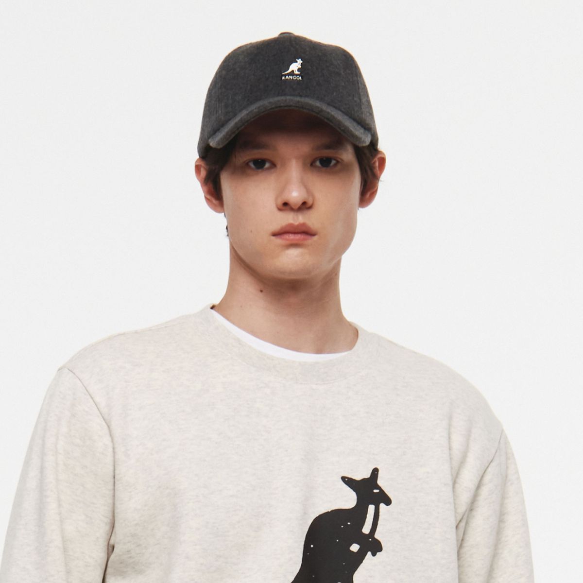 캉골(KANGOL) 울 블렌드 캡 4611 그레이