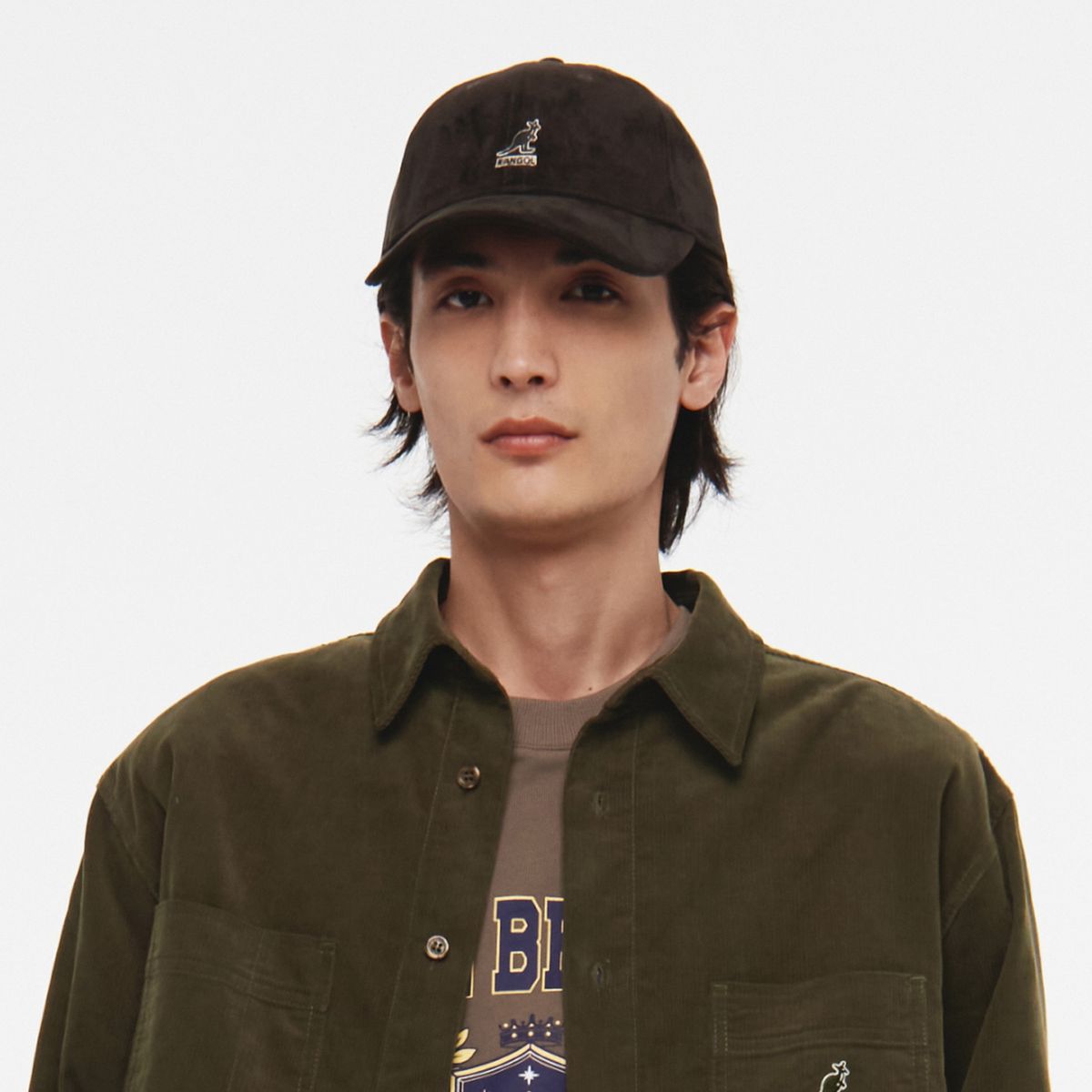 캉골(KANGOL) 스웨이드 캡 4612 차콜