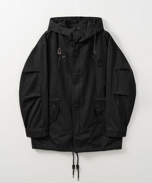 W 워시드 M65 후드 피쉬테일 (BLACK)