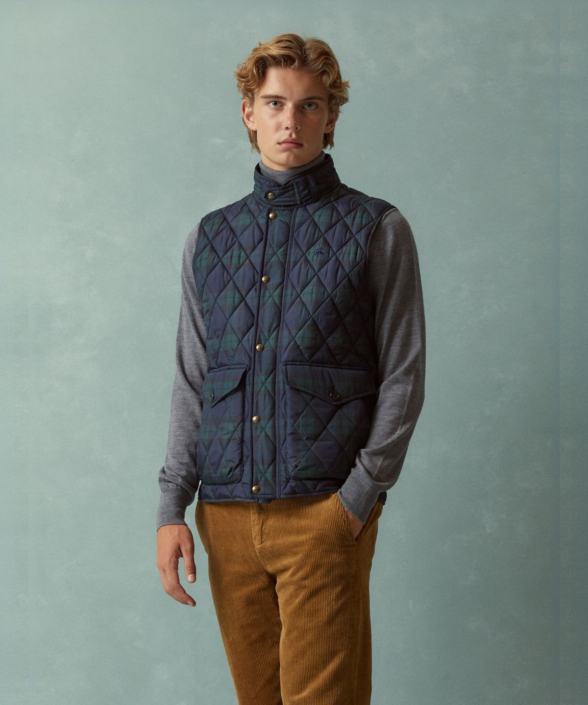 브룩스 브라더스(BROOKS BROTHERS) 퀼팅베스트 (멀티) (BBVPMBF401)
