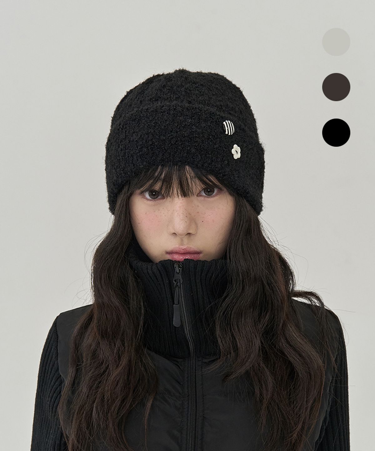 토피 우먼(TOFFEE WOMEN) W 버튼 포인트 비니 (3 COLOR)