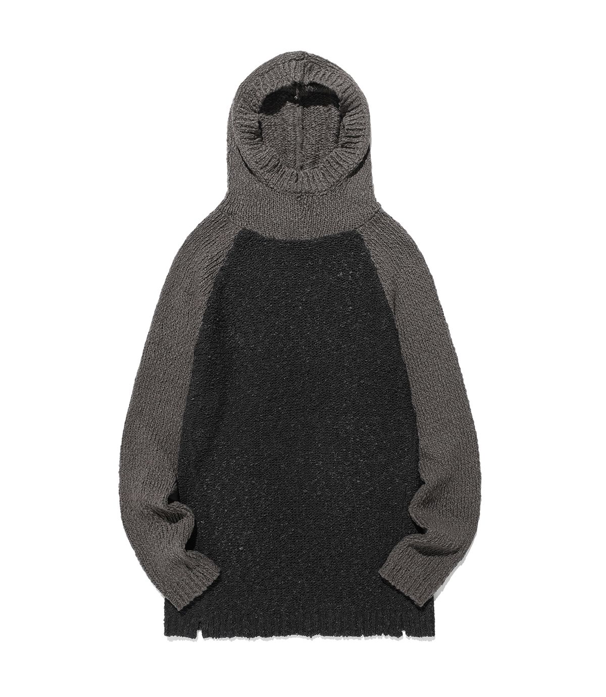 나이스고스트클럽(NICEGHOSTCLUB) DRESS HOODIE KNIT_CHARCOAL(NG2FFUK691A)