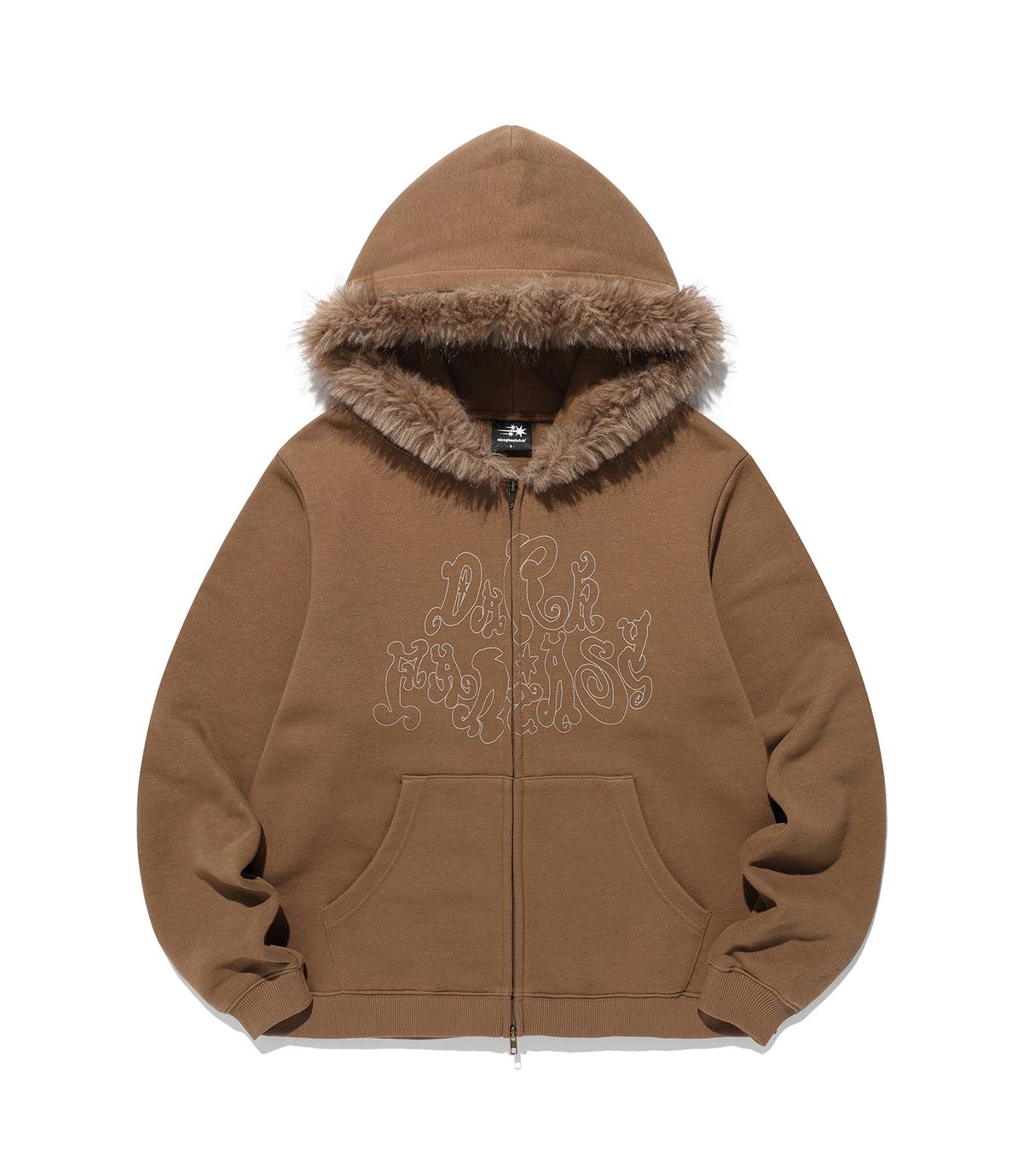 나이스고스트클럽(NICEGHOSTCLUB) DARK FANTASY FUR HOODIE ZIP UP_BROWN(NG2FFUM491A)